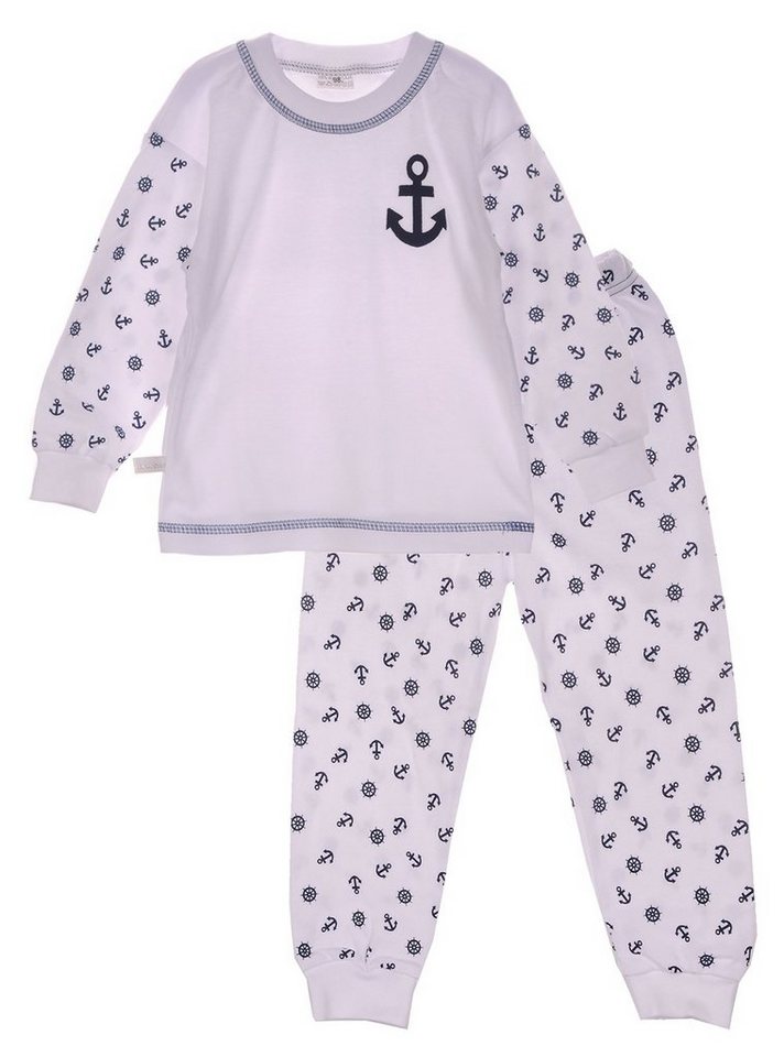 La Bortini Pyjama Schlafanzug Langarmshirt und Hose 80 86 92 98 104 110 116 122 128 für Babys und Kinder von La Bortini