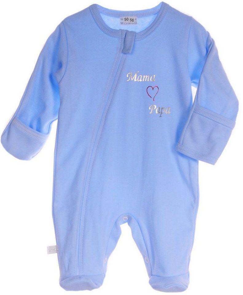 La Bortini Schlafoverall Strampler Overall Baby Schlafanzug 44 50 56 62 68 74 80 Schlafoverall von La Bortini