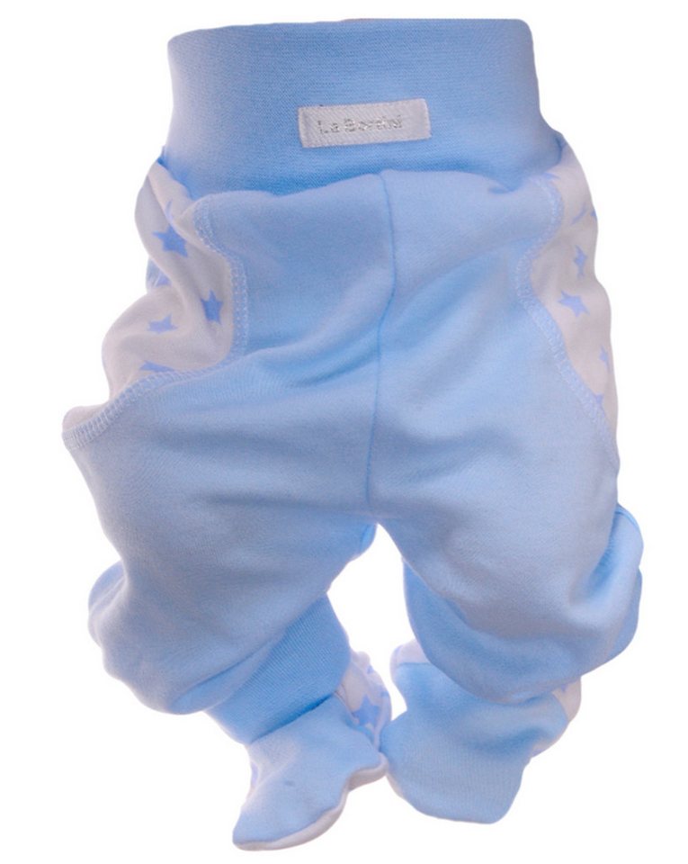 La Bortini Schlupfhose Baby Hose mit Fuß Erstlingshose für Neugeborene rosa blau aus Baumwolle, für Jungen und Mädchen, 44 50 56 62 68 74 80 86 von La Bortini