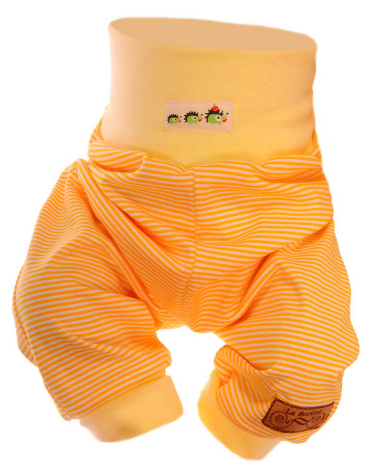La Bortini Schlupfhose Hose Mitwachshose in gelb gestreift neutral für Neugeborene elastisch, weich, leich, 44 46 50 56 62 68 74 80 86 von La Bortini