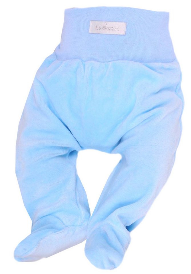 La Bortini Schlupfhose Hose mit Füßchen Babyhose warm Frühchen, Baby und Kinder in Blau aus weichem Velours, in hellblau 44 50 56 62 68 La Bortini Schlupfhose Hose mit Füßchen Babyhose warm Frühchen, Baby und Kinder in Blau aus weichem Velours, in hellblau 44 50 56 62 68 von La Bortini