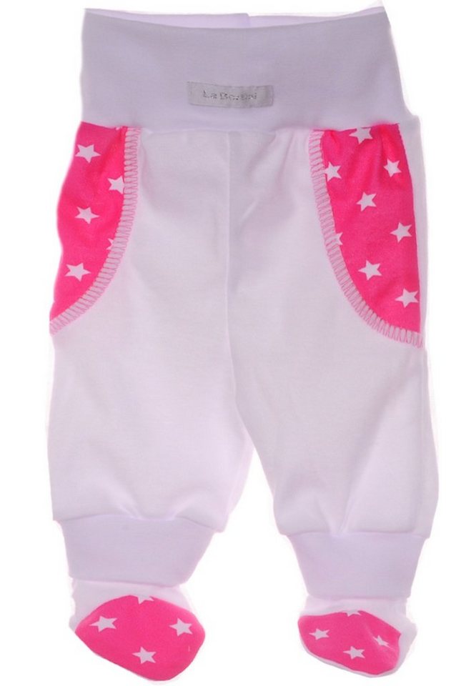 La Bortini Schlupfhose Hose mit Füßchen für Baby und Kinder Babyhose 44 50 56 62 68 74 80 mit Füßchen von La Bortini