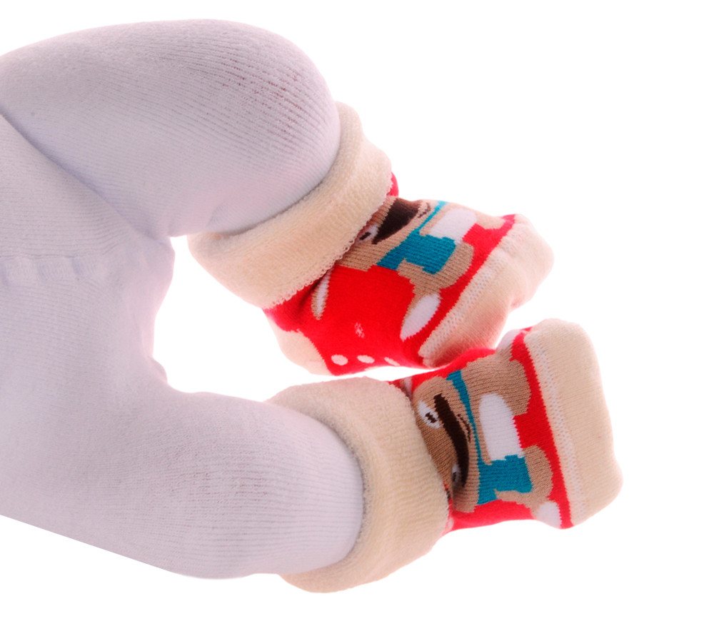 La Bortini Socken Baby Socken weihnachtliche Thermosocken Frottee socks mit ABS Erstlingssocken 17-19, genoppte Sohle von La Bortini