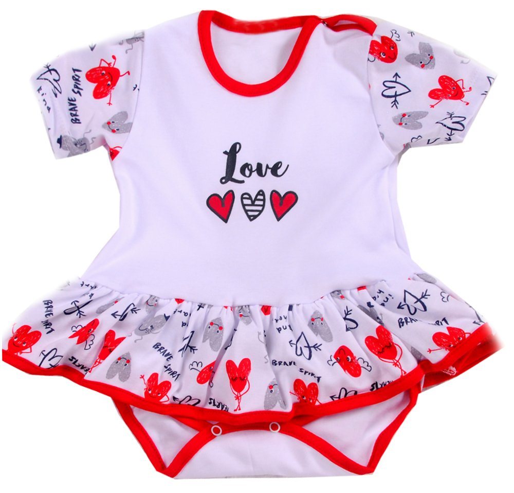 La Bortini Spieler Body Kleid Baby Spieler aus reiner Baumwolle 56 62 86 74 80 86 von La Bortini