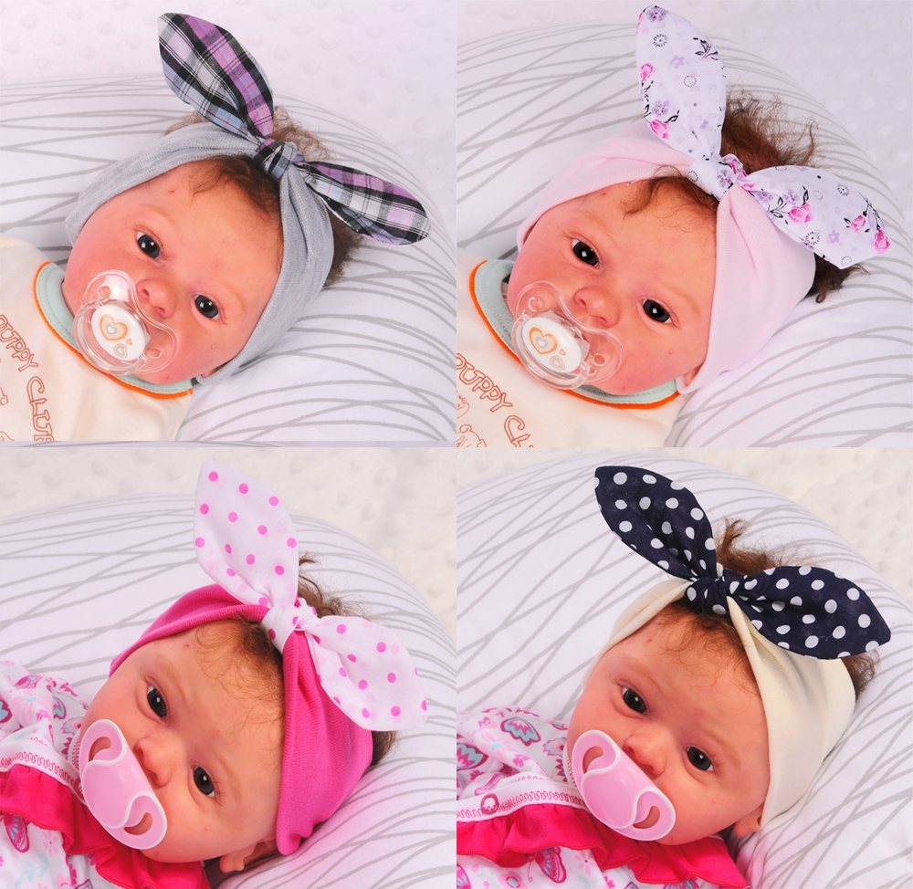 La Bortini Stirnband 4er Pack Stirnbänder für Baby und Kinder Stirnband ab 0Mon 36-52cm von La Bortini
