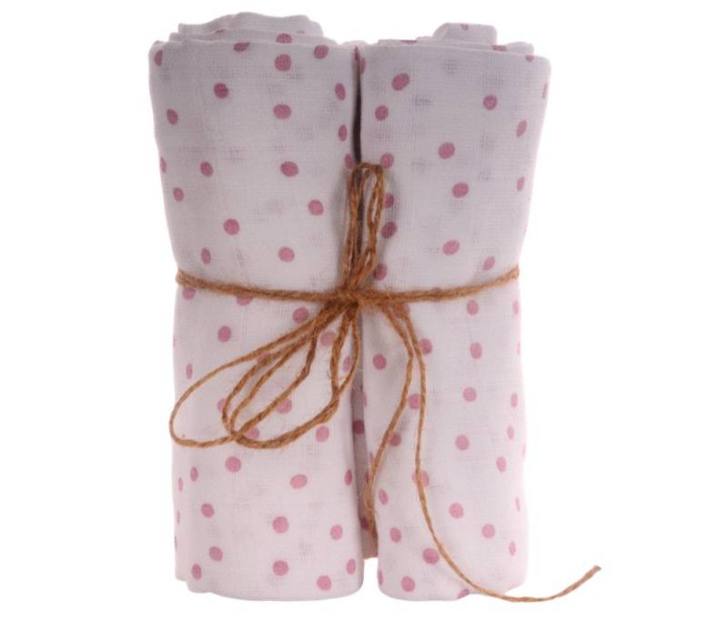 La Bortini Stoffwindeln Spucktücher 2er Pack Tücher Baby Mulltücher Babywindeln Set (2 Stück), aus reiner Baumwolle, für Neugeborene von La Bortini