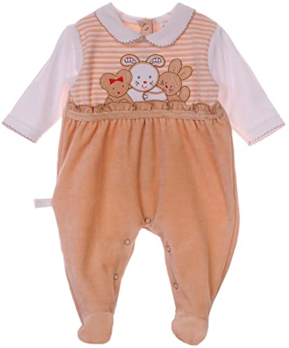 La Bortini Strampler Baby Overall für Neugeborene 44 50 56 62 68 Schlafoverall (44-50) von La Bortini