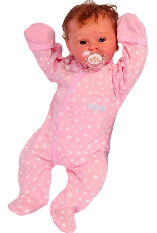 La Bortini Strampler Baby Schlafanzug Overall mit Kratzschutz in Rosa Einteiler (Schlafoverall für Neugeborene) Erstlingsanzug für Baby Mädchen 44 50 56 62 68 74 80 86 von La Bortini