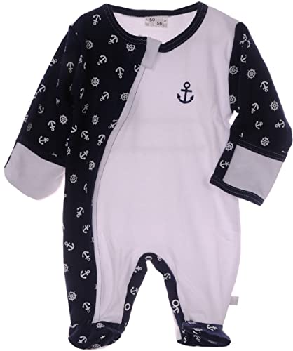 La Bortini Strampler Overall mit Kratzschutz Baby Schlafanzug 44 50 56 62 68 74 80 86 (as3, numeric, numeric_44, numeric_50) von La Bortini