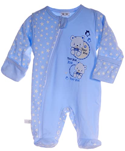 La Bortini Strampler Schlafoverall Baby Overall 50 56 62 68 74 80 86 Schlafanzug (62-68) von La Bortini