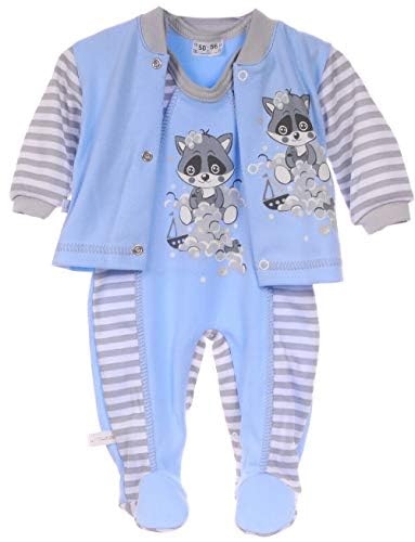 La Bortini STRAMPLER SET 50 56 62 68 74 Hemdchen Anzug Erstlingsausstattung (50) von La Bortini