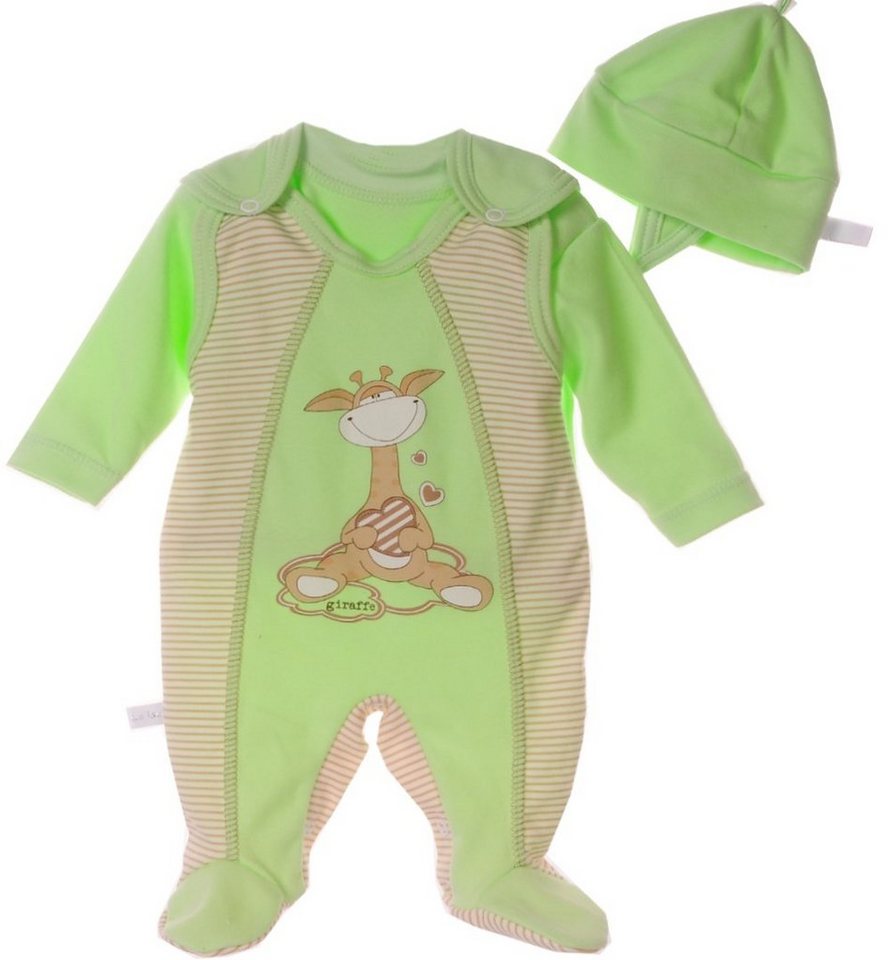 La Bortini Strampler Strampler Mütze Hemdchen Set Baby Anzug 3tlg 44 50 56 62 68 74 von La Bortini