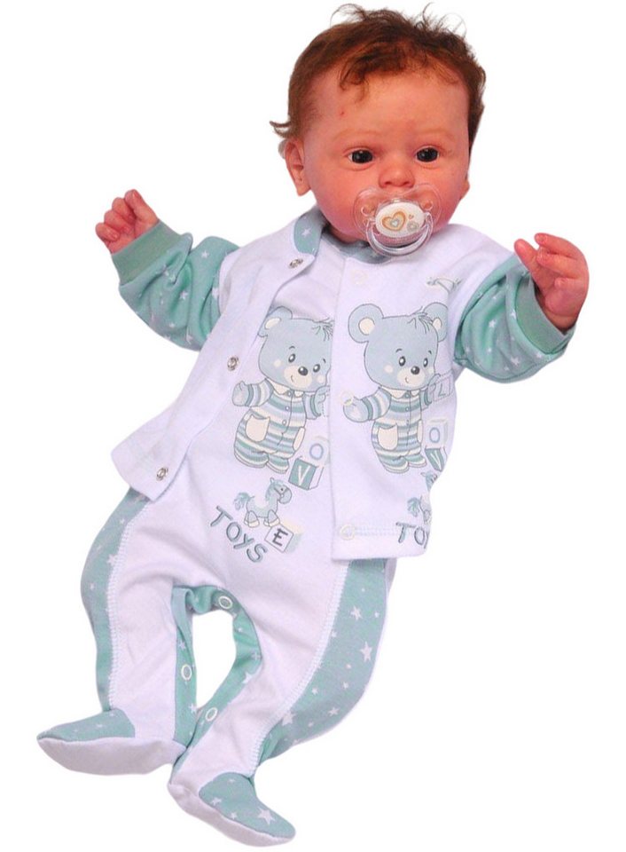 La Bortini Strampler Strampler und Hemdchen Baby Anzug Set 2Tlg. 44 50 56 62 68 von La Bortini