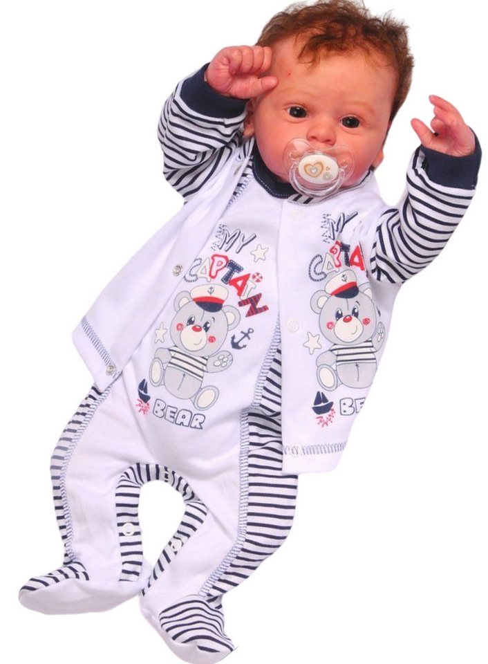 La Bortini Strampler Strampler und Hemdchen Set Baby Anzug 2tlg 44 50 56 62 68 74 von La Bortini