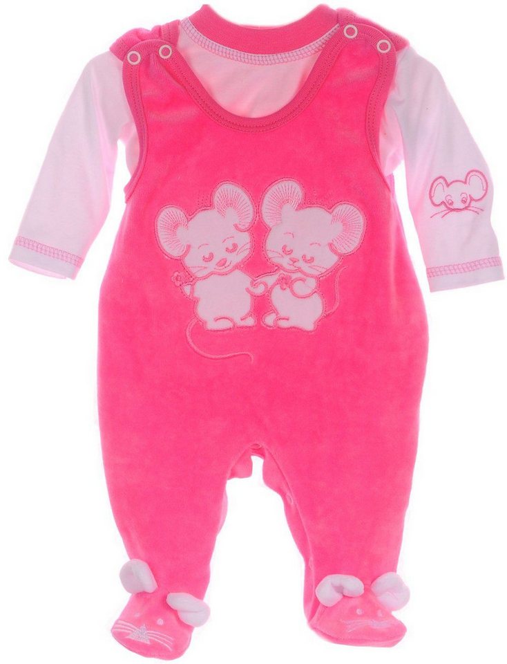 La Bortini Strampler Strampler und Shirt Baby Anzug in Grau Grün mit Maus aus weichem Velours, 44 50 56 62 68 La Bortini Strampler Strampler und Shirt Baby Anzug in Grau Grün mit Maus aus weichem Velours, 44 50 56 62 68 von La Bortini