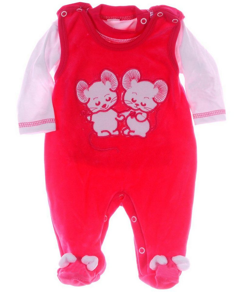 La Bortini Strampler Strampler und Shirt Baby Anzug in Grau Grün mit Maus aus weichem Velours, 44 50 56 62 68 La Bortini Strampler Strampler und Shirt Baby Anzug in Grau Grün mit Maus aus weichem Velours, 44 50 56 62 68 von La Bortini