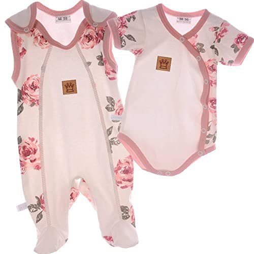 La Bortini Strampler und Body Anzug Baby Anzug 2Tlg. 44 50 56 62 68 74 (62-68) von La Bortini