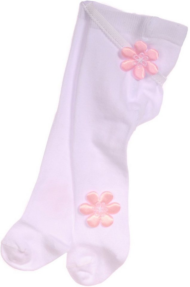 La Bortini Strumpfhose Baby Set Strumpfhose und Stirnband Weiß 50 56 62 elastisch, weich, 44 50 56 62 von La Bortini