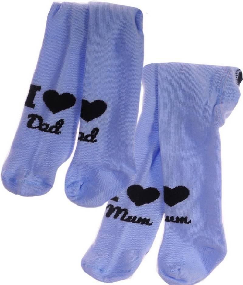 La Bortini Strumpfhose Baby Strumpfhosen 2er Pack Strumpfhose in Blau elastisch, weich, 44 50 56 62 68 74 80 86 von La Bortini