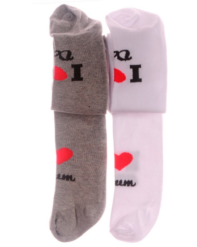 La Bortini Strumpfhose Baby Strumpfhosen 2er Pack in weiß grau neutral (Kleinkinderstrumpfhosen 2er Set für Neugeborene, Frühchen, Mädchen, Jungen, unisex) von La Bortini