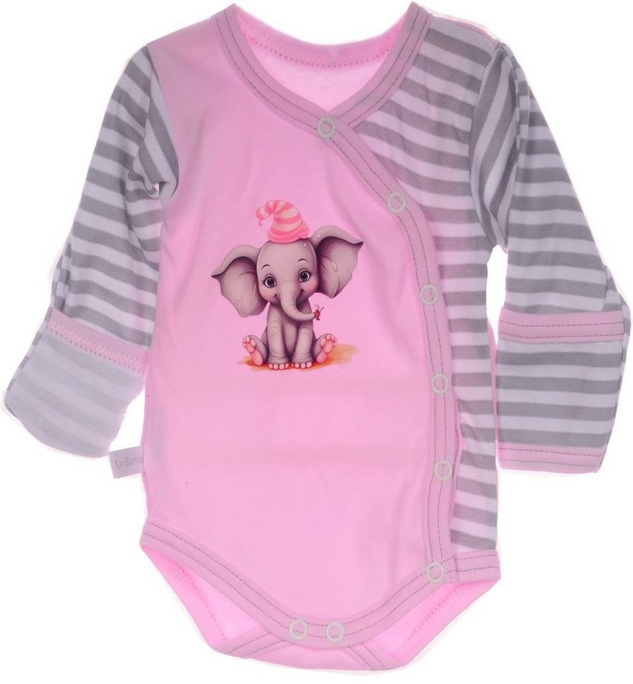 La Bortini Wickelbody Baby Body Langarmbody 44 50 56 62 68 74 von La Bortini