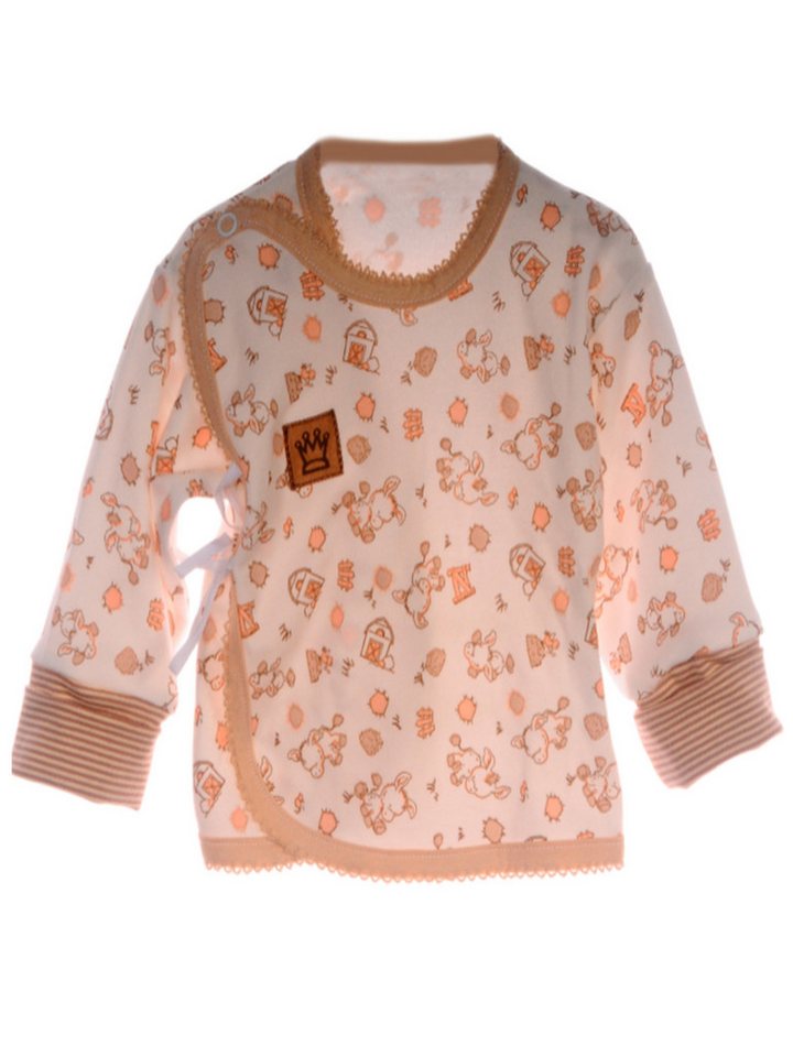 La Bortini Wickelshirt Baby Wickelhemdchen Langarmshirt Erstlingsshirt Shirt Hemdchen von La Bortini