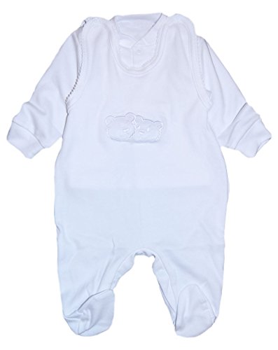 La Bortini Strampler & Hemdchen SET 50 56 62 68 74 NEU Weiß Shirt Taufe Baby Unisex (62) von La Bortini