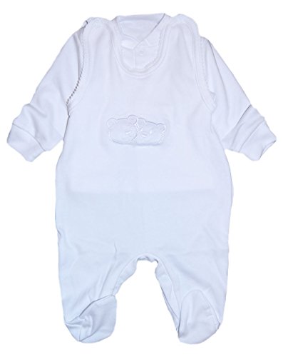 La Bortini Strampler & Hemdchen SET 50 56 62 68 74 NEU Weiß Shirt Taufe Baby Unisex (68) von La Bortini