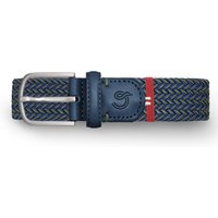 La Boucle Elastischer Bicolor-Flechtgürtel Barcelona mit Leder-Details in 95-105 von La Boucle