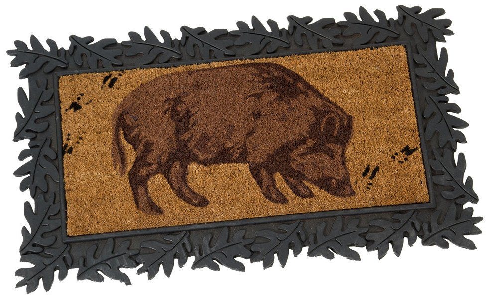 La Chasse® Geldbörse Fußmatte Keiler" Wildschwein Fußabstreifer Geschenk von Oefele Jagd" von La Chasse®