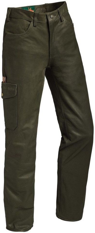 La Chasse® Lederhose Jagd Lederhose aus Büffelleder mit Beintasche Damen strapazierfähig von La Chasse®