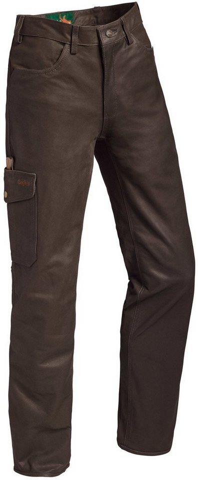 La Chasse® Lederhose Jagd Lederhose aus Büffelleder mit Beintasche Herren strapazierfähig von La Chasse®