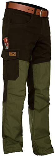 La Chasse® Hundeführer-Durchgehhose Survival Jagdhose Herren Oliv/grün mit Cordura®-Besatz Jägerjeans von La Chasse