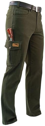 La Chasse® Jagdhose Herren Monza Jagdjeans (Wasser- & schmutzabweisend, pflegeleicht, waschbar) mit Stretch-Komfort im Swing-Pocket-Schnitt Jägerhose Oliv/grün von La Chasse