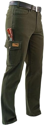 La Chasse® Jagdhose Herren Monza Jagdjeans (Wasser- & schmutzabweisend, pflegeleicht, waschbar) mit Stretch-Komfort im Swing-Pocket-Schnitt Jägerhose Oliv/grün von La Chasse