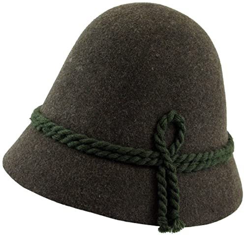 La Chasse® Schinderhannes-Trachtenhut Stopselhut Jagdhut Försterhut Oliv & braun von Oefele Jagd & Outdoor 100% Wolle Made in Germany für Jäger oder Fasching (as3, Numeric, Numeric_54, Braun) von La Chasse