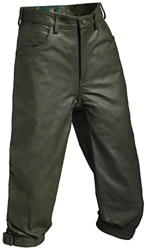 La Chasse | Lederhose aus Büffelleder (Kniebundhose) für Herren | extrem strapazierfähig | Trachtenhose | Büffellederhose | Jagdlederhose | Rindslederhose | Herrenhose | Jagdhose (56) von La Chasse