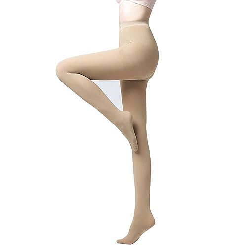 La Dearchuu Damen Blickdichte Strumpfhose Winter Strumpfhosen Damen Thermo Leggings Ladies Tights Beige Warme Strumpfhosen 160 Den EU 28-36 von La Dearchuu