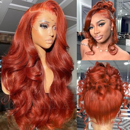 71,1 cm Kastanienbraun Orange Body Wave 360 Lace Front Perücken Echthaar Kupferrot 360 HD Full Lace Frontal Perücken Echthaar 200% Dichte Rotbraun Perücken für Frauen 71,1 cm Kastanienbraun Orange Body Wave 360 Lace Front Perücken Echthaar Kupferrot 360 HD Full Lace Frontal Perücken Echthaar 200% Dichte Rotbraun Perücken für Frauen von La Denna