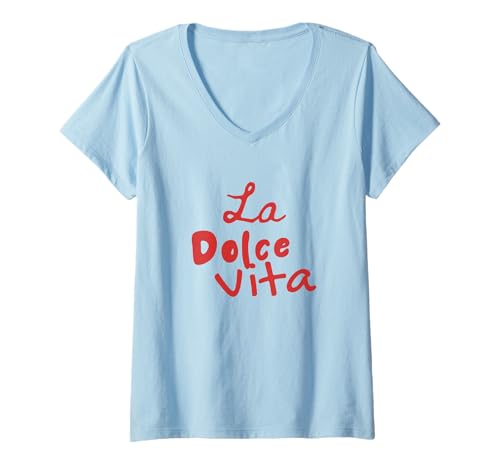 Damen La Dolce Vita Zitrone Italienischer Sommer Limoncello Amalfi Coast T-Shirt mit V-Ausschnitt Damen La Dolce Vita Zitrone Italienischer Sommer Limoncello Amalfi Coast T-Shirt mit V-Ausschnitt von La Dolce Vita Lemon Italian Aesthetic