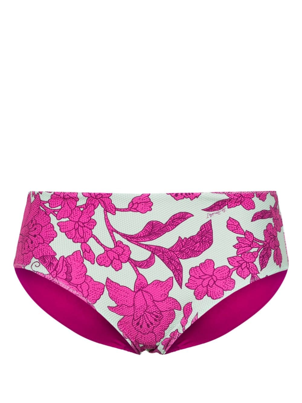 La DoubleJ Bikinihöschen mit Blumen-Print - Rosa von La DoubleJ