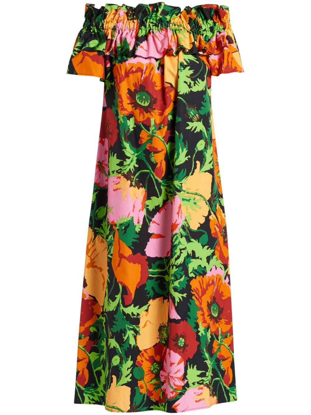 La DoubleJ Breakfast Kleid mit Blumen-Print - Orange von La DoubleJ