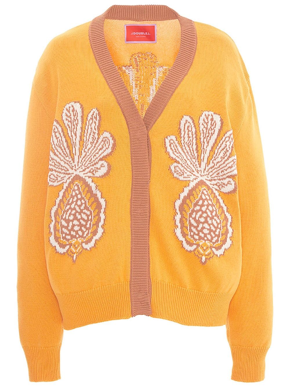 La DoubleJ Cardigan mit Ananas-Print - Orange von La DoubleJ