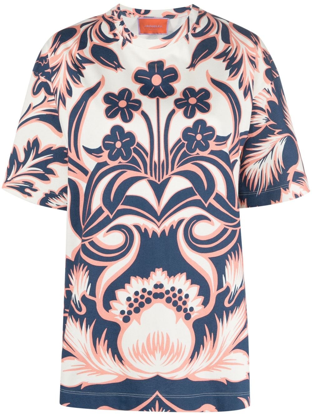 La DoubleJ T-Shirt mit Blumen-Print - Nude von La DoubleJ