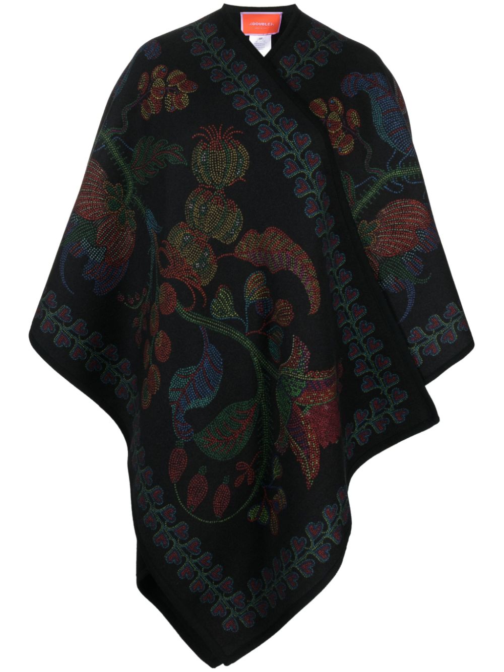 La DoubleJ Poncho mit Print - Schwarz von La DoubleJ