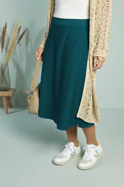 La Gitana Anella ECO Midirock aus Bio-Baumwolle – Nachhaltiger Damenrock in A-Linie von La Gitana