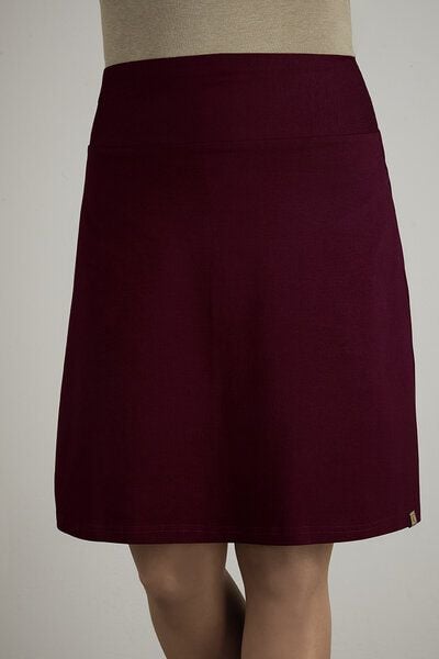 La Gitana Damen Rock A- Linie, „June“ mit elastischem Bündchen aus zertifiziertem Bio Baumwolljersey – fair & nachhaltig. von La Gitana