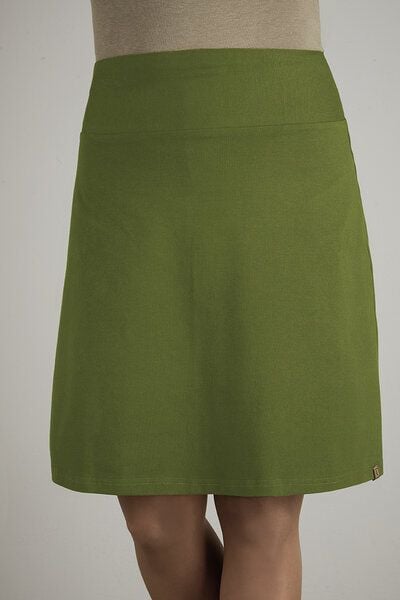 La Gitana Damen Rock A- Linie, „June“ mit elastischem Bündchen aus zertifiziertem Bio Baumwolljersey – fair & nachhaltig. von La Gitana