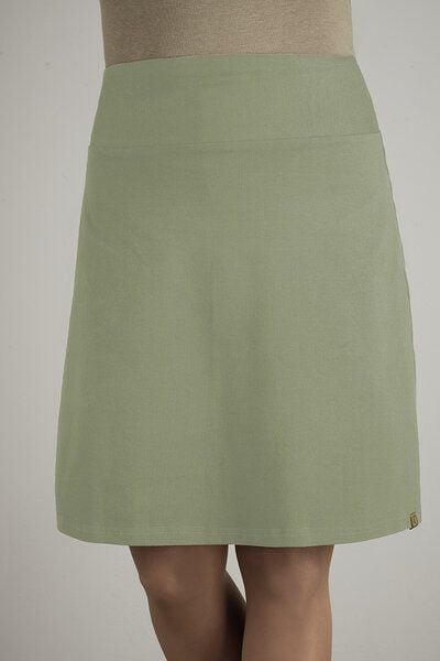 La Gitana Damen Rock A- Linie, „June“ mit elastischem Bündchen aus zertifiziertem Bio Baumwolljersey – fair & nachhaltig. von La Gitana