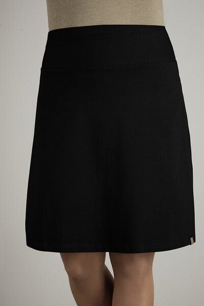 La Gitana Damen Rock A- Linie, „June“ mit elastischem Bündchen aus zertifiziertem Bio Baumwolljersey – fair & nachhaltig. von La Gitana